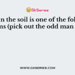 Water in the soil is one of the following forms (pick out the odd man out)