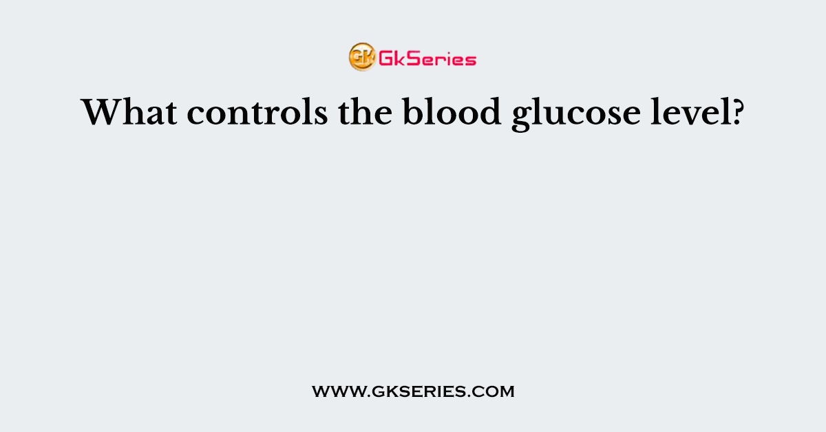 What controls the blood glucose level?