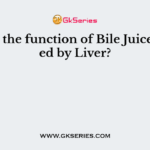What is the function of Bile Juice secreted by Liver?