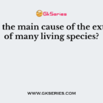 What is the main cause of the extinction of many living species?