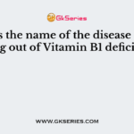 What is the name of the disease in man arising out of Vitamin B1 deficiency?