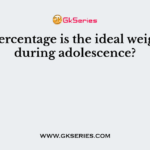 What percentage is the ideal weight gain during adolescence?