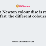 When Newton colour disc is rotated fast, the different colours