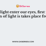 When light enter our eyes, first refraction of light is takes place from