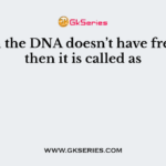 When the DNA doesn’t have free end then it is called as