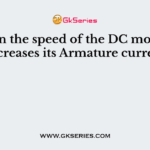 When the speed of the DC motor is Increases its Armature current