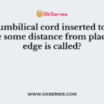 When umbilical cord inserted to membrane some distance from placental edge is called?
