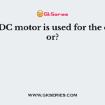 Which DC motor is used for the conveyor?