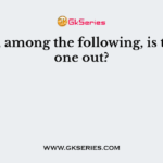 Which, among the following, is the odd one out?