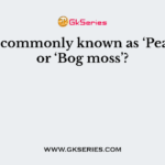 Which commonly known as ‘Peat moss’ or ‘Bog moss’?