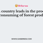 Which country leads in the producing and consuming of forest products?