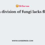 Which division of fungi lacks flagella?