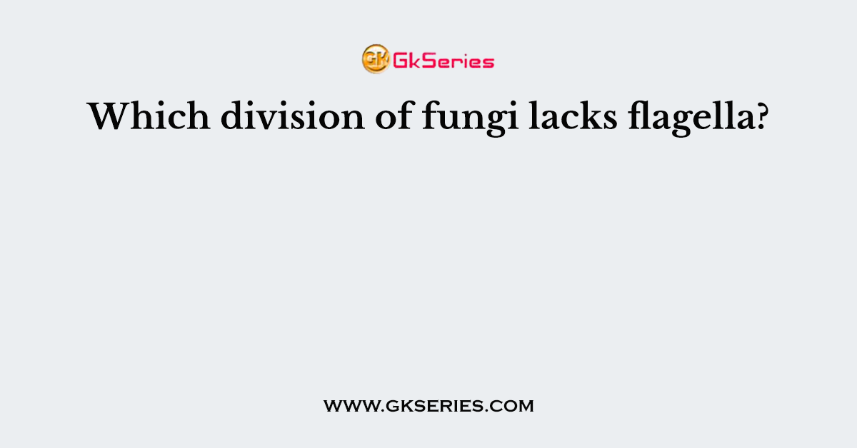 Which division of fungi lacks flagella?