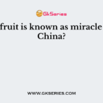 Which fruit is known as miracle fruit of China?