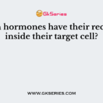 Which hormones have their receptors inside their target cell?