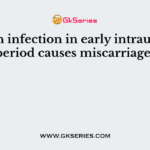 Which infection in early intrauterine period causes miscarriage?