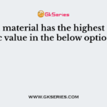 Which material has the highest dielectric value in the below options?