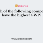 Which of the following compounds have the highest GWP?