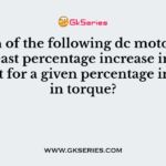 Which of the following dc motors will have least percentage increase in input current for a given percentage increase in torque?