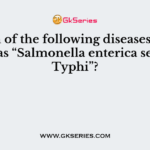 Which of the following diseases is also called as “Salmonella enterica serotype Typhi”?