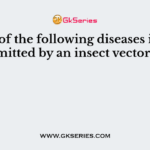 Which of the following diseases is transmitted by an insect vector?