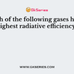 Which of the following gases has the highest radiative efficiency?