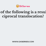 Which of the following is a result of reciprocal translocation?