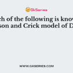 Which of the following is known as Watson and Crick model of DNA?