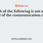 Which of the following is not an element of the communication cycle?