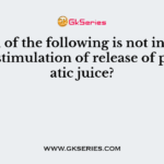 Which of the following is not involved in the stimulation of release of pancreatic juice?