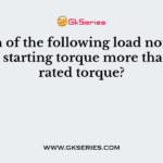 Which of the following load normally need starting torque more than the rated torque?