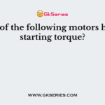 Which of the following motors has high starting torque?