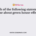 Which of the following statement is false about green house effect?