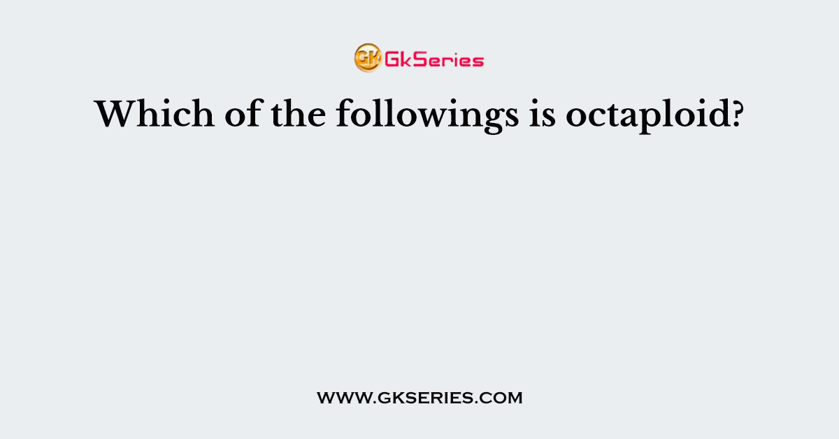 Which of the followings is octaploid?