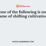 Which one of the following is not a local name of shifting cultivation?