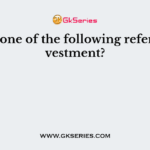 Which one of the following refers to investment?