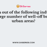 Which out of the following industries has a large number of well-off buyers in urban areas?