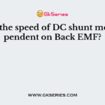 Why is the speed of DC shunt motor dependent on Back EMF?