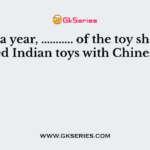 Within a year, ……….. of the toy shops had replaced Indian toys with Chinese toys?