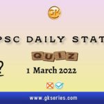 UPSC Daily Static Quiz