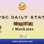 UPSC Daily Static QUIZ