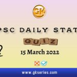 UPSC Daily Static Quiz