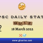 UPSC Daily Static QUIZ