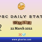 UPSC Daily Static Quiz