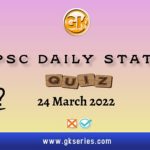 UPSC Daily Static Quiz