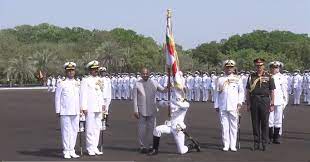 President Ram Nath Kovind presents President’s Colour to INS Valsura in Gujarat