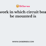 A framwork in which circuit boards can be mounted is