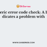 A numeric error code check: A 17xx indicates a problem with