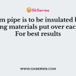 A steam pipe is to be insulated by two insulating materials put over each other. For best results