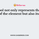 A symbol not only represents the name of the element but also its-